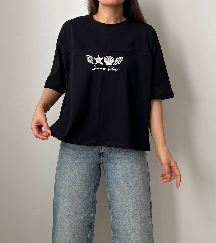 تیشرت باکسی بغل چاک 0097