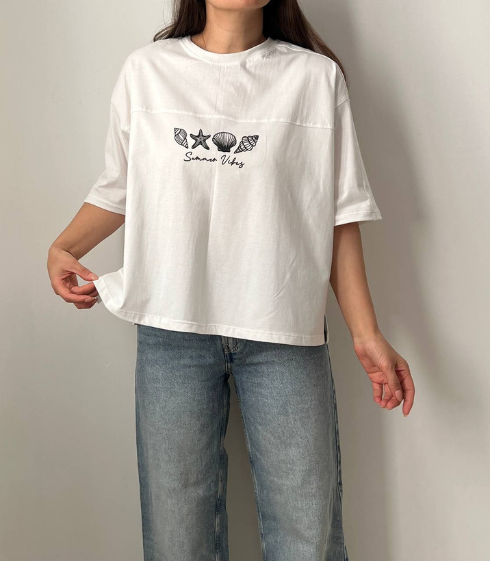تیشرت باکسی بغل چاک 0097