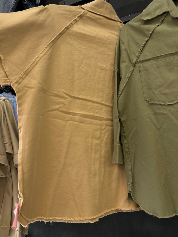 شومیز کتان گرم دار زاپدار 0131